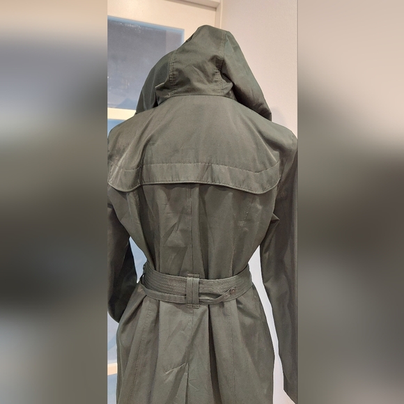 London Fog Forest Green Trench Coat - Picture 11 of 13